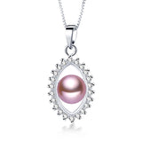 925 Silver Freshwater Pearl Pendant For Women with Zircon