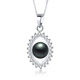 925 Silver Freshwater Pearl Pendant For Women with Zircon