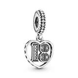 925 Silver Celebration Dangle Charm for Necklace or Bracelet Women