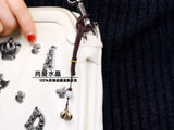 925 Silver Anklet Bells Tiger Year Stone Jade Tassel Bohemian Style