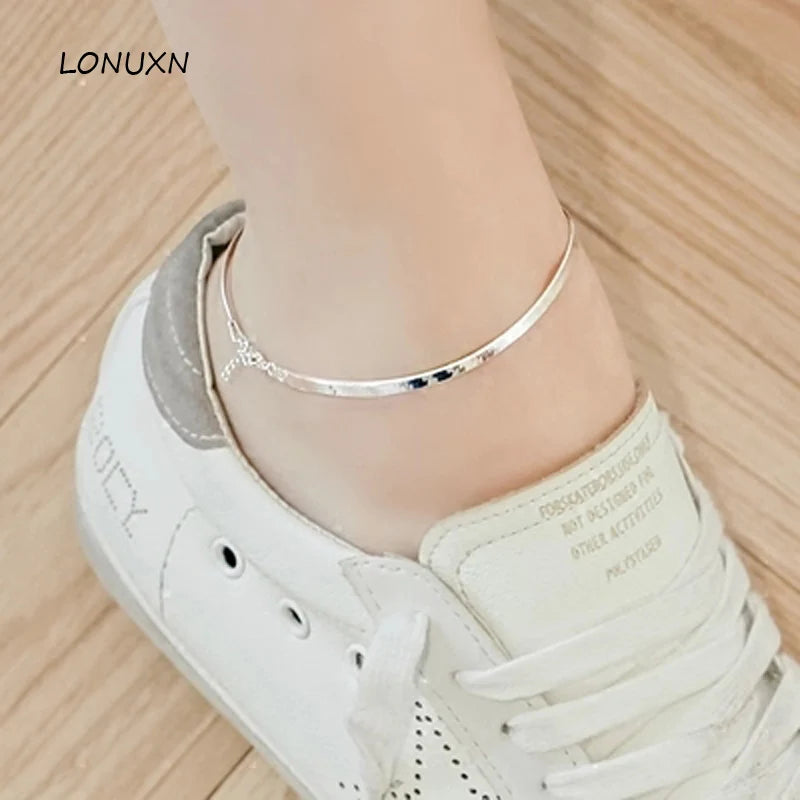 925 Silver Anklet Snake Chain Foot Jewelry Gift