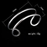 925 Silver Bead Cuff Bangles Christmas Wedding Jewelry