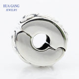 925 Silver Heart Intertwined Beads for Pandora Bracelets DIY