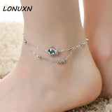 925 Silver Beads Anklet Japan Style Fish Female Student Cartoon Gift