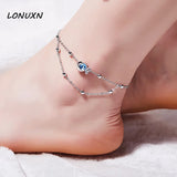 925 Silver Beads Anklet Japan Style Fish Female Student Cartoon Gift