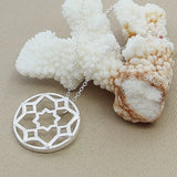 925 Silver Flower Pendant Necklace Women Jewelry Gift