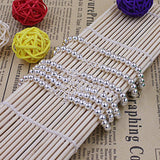 925 Silver Bracelet 5MM Beads for Women Engagement Wedding