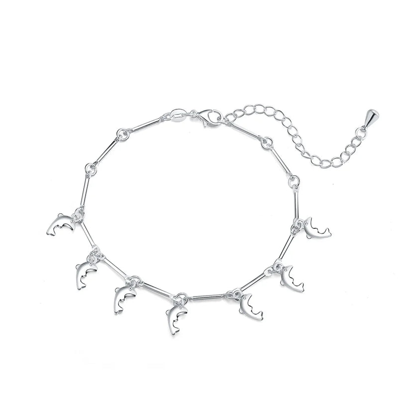 925 Sterling Silver Bow Pendant Bracelet Hand Charm Wedding Jewelry