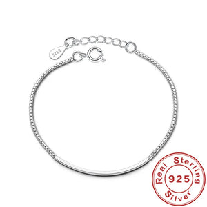 925 Silver Cross Tube Chain Bracelet for Women