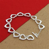925 Silver Heart Chain Bracelet