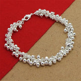 925 Silver Bracelet with Grape Pearl Beads for Women