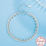 925 Silver Bracelet Gypsophila Rice Grain Wedding Jewelry