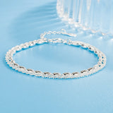 925 Silver Bracelet Gypsophila Rice Grain Wedding Jewelry