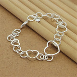 925 Sterling Silver Heart Bracelet