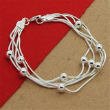 925 Silver Heart Bracelet for Women Party Jewelry Gift