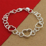 925 Sterling Silver Heart Bracelet