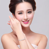 925 Sterling Silver Bracelet Frosted Silver Bracelet Wedding Jewelry