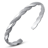 925 Sterling Silver Bracelet Frosted Silver Bracelet Wedding Jewelry