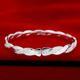 925 Sterling Silver Bracelet Frosted Silver Bracelet Wedding Jewelry