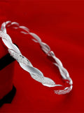 925 Sterling Silver Bracelet Frosted Silver Bracelet Wedding Jewelry