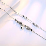 925 Silver Bracelet Double Star Heart Shaped Hand Jewelry Woman Party Gift