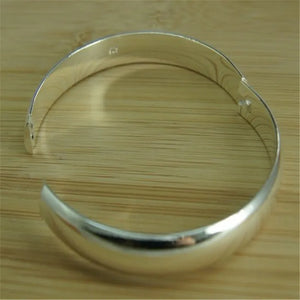 925 Silver Bracelet Open Bangle Wedding Jewelry Gift