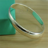 925 Silver Bracelet Open Bangle Wedding Jewelry Gift