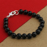 925 Silver Bracelet Six Thread Sand Beads Silver Bracelet For Woman