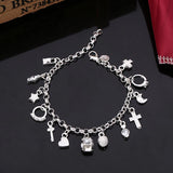Zircon Pendant Bracelet in 925 Silver