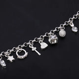 Zircon Pendant Bracelet in 925 Silver