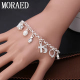 Zircon Pendant Bracelet in 925 Silver