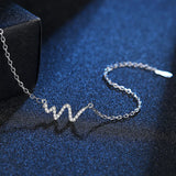 925 Silver Zircon Bracelet Women Engagement Charm Jewelry