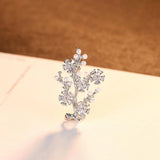 925 Silver Leaf Pearl Brooch Women Fine Jewelry
