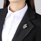 925 Silver Leaf Pearl Brooch Women Fine Jewelry