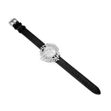 925 Silver Camellia Flower Shell Bracelet CZ Stone Wristband