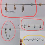 925 Sterling Silver Heart-shaped Cartoon Charm for Bracelet Necklace