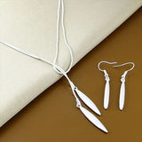 925 Silver Necklace Earrings Set Christmas Gift