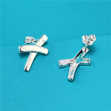 925 Sterling Silver Five-Leaf Flower Earrings For Women