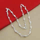 925 Silver Water Drop Chain Necklace for Women