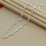 925 Silver Water Drop Chain Necklace for Women