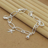 925 Silver Hand Clip Pendant Bracelets for Women