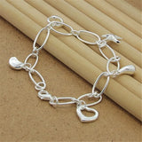 925 Silver Hand Clip Pendant Bracelets for Women