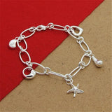 925 Silver Hand Clip Pendant Bracelets for Women