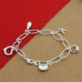 925 Silver Hand Clip Pendant Bracelets for Women