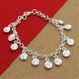 925 Sterling Silver Hand Pendant Bracelet for Women's Party.