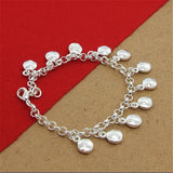 925 Sterling Silver Hand Pendant Bracelet for Women's Party.