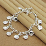 925 Sterling Silver Hand Pendant Bracelet for Women's Party.