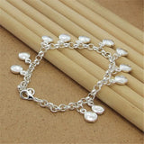 925 Sterling Silver Hand Pendant Bracelet for Women's Party Charm Jewelry