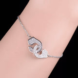 925 Silver Handcuff Bracelets Adjustable Women Fine Jewelry