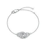 925 Silver Handcuff Bracelets Adjustable Women Fine Jewelry